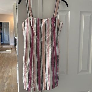 Forever 21 raspberry and peach striped dress